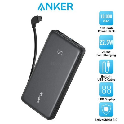 Внешний аккумулятор Anker Zolo 10000 мAч 22.5W (A110DH11) Black