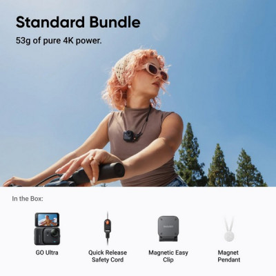 Экшн-камера Insta360 GO Ultra Standard Bundle (Midnight Black)