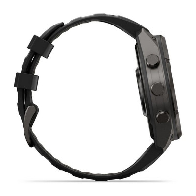 Garmin Fenix 9 Pro 47 мм inReach Carbon Gray DLC Titanium with Black/Pebble Gray Silicone Band (010-04336-10)