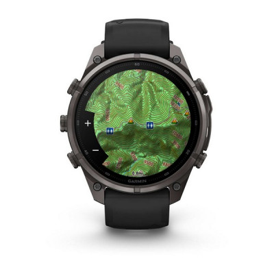 Garmin Fenix 9 Pro 47 мм inReach Carbon Gray DLC Titanium with Black/Pebble Gray Silicone Band (010-04336-10)