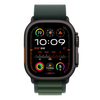 Ремешок Apple Alpine Loop 49 мм Dark Green Black Titanium Finish Размер L (MYPT3)
