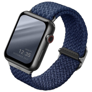 Ремешок Uniq Aspen Strap Braided для Apple Watch 38/40/41 мм (40MM-ASPOBLU) синий