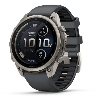 Garmin Fenix 9 Pro 47 мм inReach Titanium with Graphite/Black Silicone Band (010-04336-20)