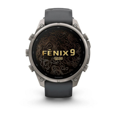 Garmin Fenix 9 Pro 47 мм inReach Titanium with Graphite/Black Silicone Band (010-04336-20)
