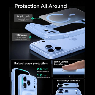 Чехол ESR Classic Hybrid Magnetic для iPhone 18 Pro Max / 17 Pro Max (Frosted Misty Blue)