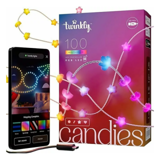 Умная гирлянда Twinkly Candies Stars RGB 100 (TWKS100RGB-T)