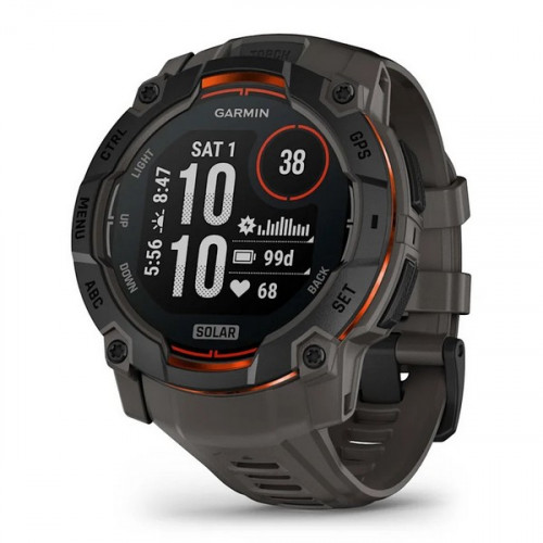 Умные часы Garmin Instinct 3 Solar 50 mm Black with Charcoal Band (010-02935-00)