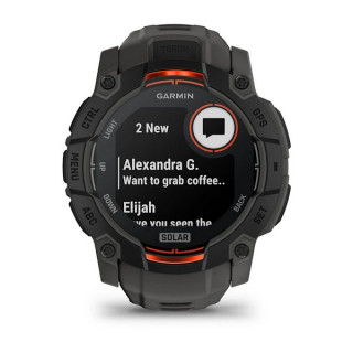 Умные часы Garmin Instinct 3 Solar 50 mm Black with Charcoal Band (010-02935-00)