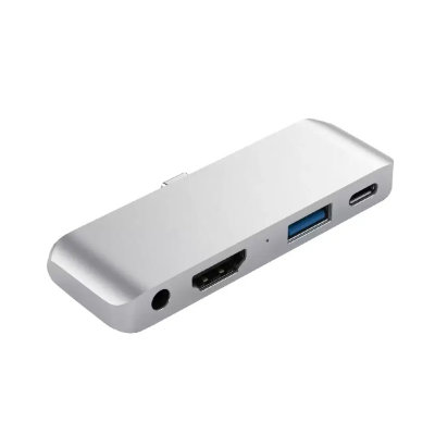 USB-концентратор Satechi Aluminum Type-C Mobile Pro Hub, 2 разъема, Silver (ST-TCMPHS)