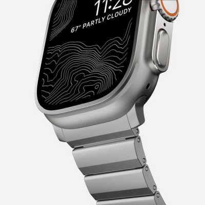 Ремешок Nomad Titanium Band для Apple Watch 49/45/44 мм (NM1A4HSXT0) Silver