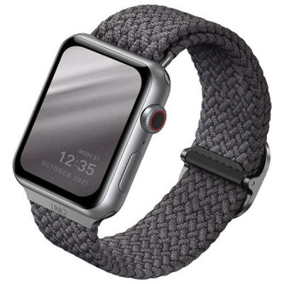 Ремешок Uniq Aspen Strap Braided для Apple Watch 38/40/41 мм (40MM-ASPGRY) серый 