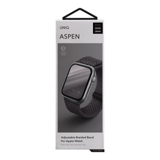 Ремешок Uniq Aspen Strap Braided для Apple Watch 38/40/41 мм (40MM-ASPGRY) серый