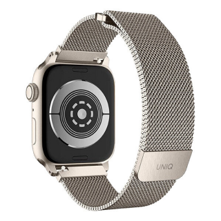Ремешок Uniq Dante Strap Mesh Steel для Apple Watch 45/44/42 мм (45MM-DANSLGT), "Звездный свет"