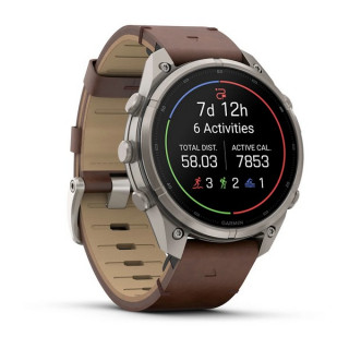 Garmin Fenix 9 Pro 47 мм inReach Titanium with Walnut Leather Band (010-04336-40/010-04336-41)