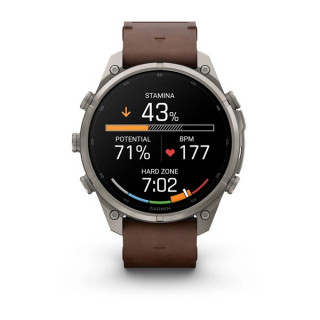 Garmin Fenix 9 Pro 47 мм inReach Titanium with Walnut Leather Band (010-04336-40/010-04336-41)