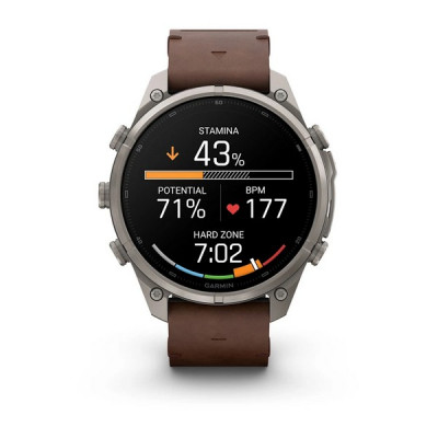 Garmin Fenix 9 Pro 47 мм inReach Titanium with Walnut Leather Band (010-04336-40)