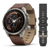 Garmin Fenix 9 Pro 47 мм inReach Titanium with Walnut Leather Band (010-04336-40)