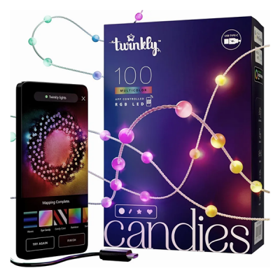 Умная гирлянда Twinkly Candies Pearls RGB 100 (TWKP100RGB-T)