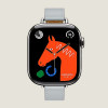 Apple Watch Series 11 Hermes 42 mm Attelage Single Tour Bleu Glacier