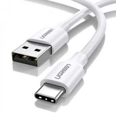 Кабель Ugreen US287 USB-A 2.0 - USB-C Cable Nickel Plating 1 м (60121) White