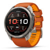 Garmin Fenix 9 Pro 51 мм Titanium with Autumn Orange/Spark Orange Silicone Band (010-04337-05)