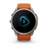 Garmin Fenix 9 Pro 51 мм Titanium with Autumn Orange/Spark Orange Silicone Band (010-04337-05)