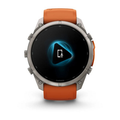 Garmin Fenix 9 Pro 51 мм Titanium with Autumn Orange/Spark Orange Silicone Band (010-04337-05)
