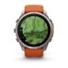 Garmin Fenix 9 Pro 51 мм Titanium with Autumn Orange/Spark Orange Silicone Band (010-04337-05)