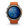 Garmin Fenix 9 Pro 51 мм Titanium with Autumn Orange/Spark Orange Silicone Band (010-04337-05)
