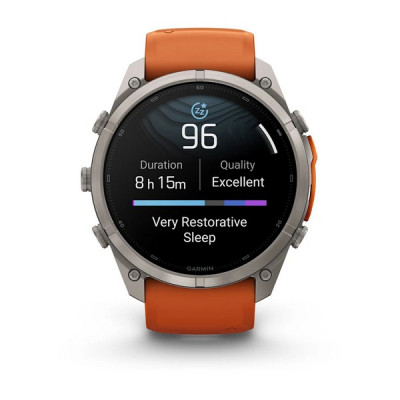 Garmin Fenix 9 Pro 51 мм Titanium with Autumn Orange/Spark Orange Silicone Band (010-04337-05)