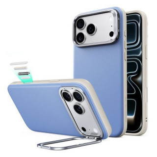 Чехол ESR Atelier Silicone Leather Kickstand Magnetic для iPhone 18 Pro / 17 Pro (Misty Blue)