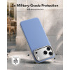 Чехол ESR Atelier Silicone Leather Kickstand Magnetic для iPhone 18 Pro / 17 Pro (Misty Blue)