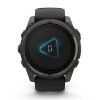 Garmin Fenix 8 Solar Sapphire 51 мм – Титановый DLC, черно-серый ремешок