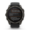 Garmin Fenix 8 Solar Sapphire 51 мм – Титановый DLC, черно-серый ремешок