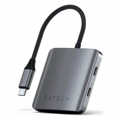USB-хаб Satechi 4-Port USB-C Hub with Power Delivery (ST-H4CPDM) серый космос