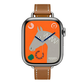 Apple Watch Series 11 Hermes 42 mm Attelage Single Tour Gold