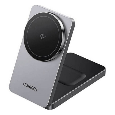 Беспроводное зарядное устройство Ugreen W706 2-in-1 15W Qi2 (45023) серый