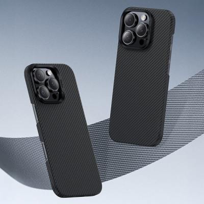 Чехол Benks ArmorAir Case built with Kevlar 600D для iPhone 16 Pro 6.3" (C.K.FL.AP.BK.E065) Black/Metal Frame