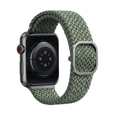 Ремешок Uniq Aspen Strap Braided для Apple Watch 38/40/41 мм (40MM-ASPGRN) зеленый