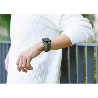 Ремешок Uniq Aspen Strap Braided для Apple Watch 38/40/41 мм (40MM-ASPGRN) зеленый