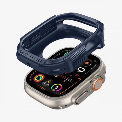 Чехол Spigen Rugged Armor для Apple Watch Ultra 49мм (ACS07382) синий
