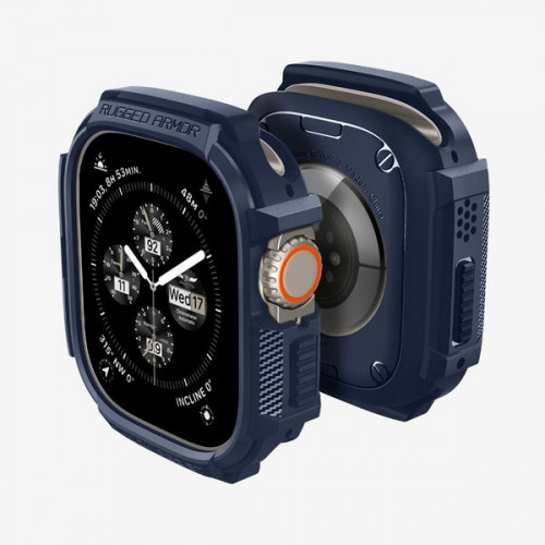 Чехол Spigen Rugged Armor для Apple Watch Ultra 49мм (ACS07382) синий