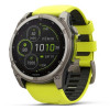 Garmin Fenix 8 Solar Sapphire 51 мм – Титановый, желтый/графитовый силиконовый ремешок