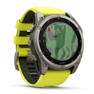 Garmin Fenix 8 51 мм Solar Sapphire Titanium, AMP Yellow (010-02907-21)