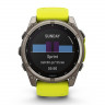 Garmin Fenix 8 Solar Sapphire 51 мм – Титановый, желтый/графитовый силиконовый ремешок