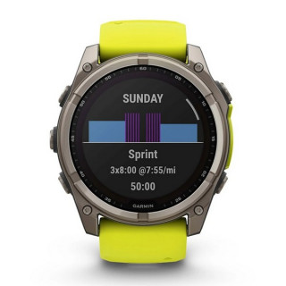 Garmin Fenix 8 51 мм Solar Sapphire Titanium, AMP Yellow (010-02907-21)