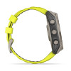 Garmin Fenix 8 Solar Sapphire 51 мм – Титановый, желтый/графитовый силиконовый ремешок