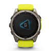 Garmin Fenix 8 Solar Sapphire 51 мм – Титановый, желтый/графитовый силиконовый ремешок