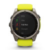 Garmin Fenix 8 Solar Sapphire 51 мм – Титановый, желтый/графитовый силиконовый ремешок