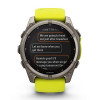 Garmin Fenix 8 Solar Sapphire 51 мм – Титановый, желтый/графитовый силиконовый ремешок